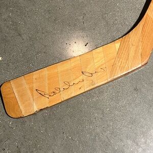 Vintage Wooden Hockey Stick - Brown